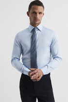 Bebek Mavisi %100 Pamuk Saten Non-Iron Ütü İstemeyen Casual Cepsiz Modern Fit Gömlek
