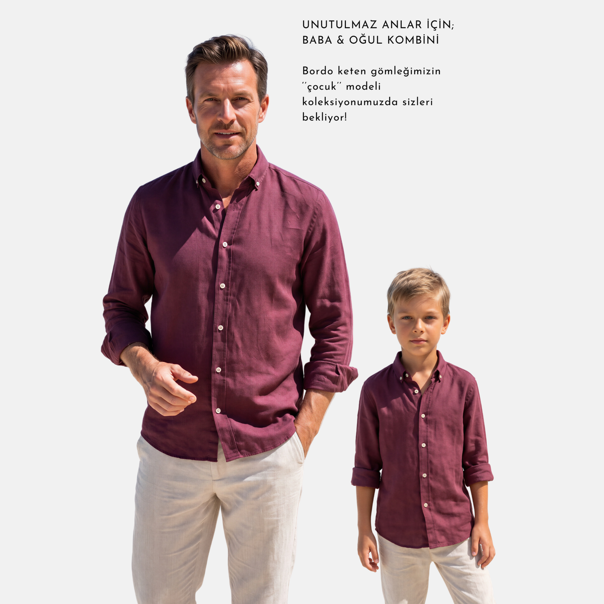 Claret Red 100% Linen Button-Down Collar Casual Modern Fit Pocketless Shirt