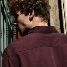 Bordo %100 Lyocell Fit Kalıp Cepsiz Casual Gömlek
