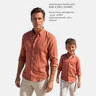 Tile 100% Linen Button-down Collar Casual Modern Fit Pocketless Shirt