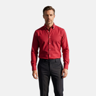 Red Oxford Button-down Collar Cotton Lycra Slim Fit Casual Pocketless Shirt