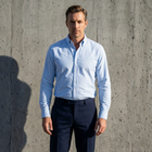White Oxford Button-down Collar Cotton Lycra Slim Fit Casual Pocketless Shirt