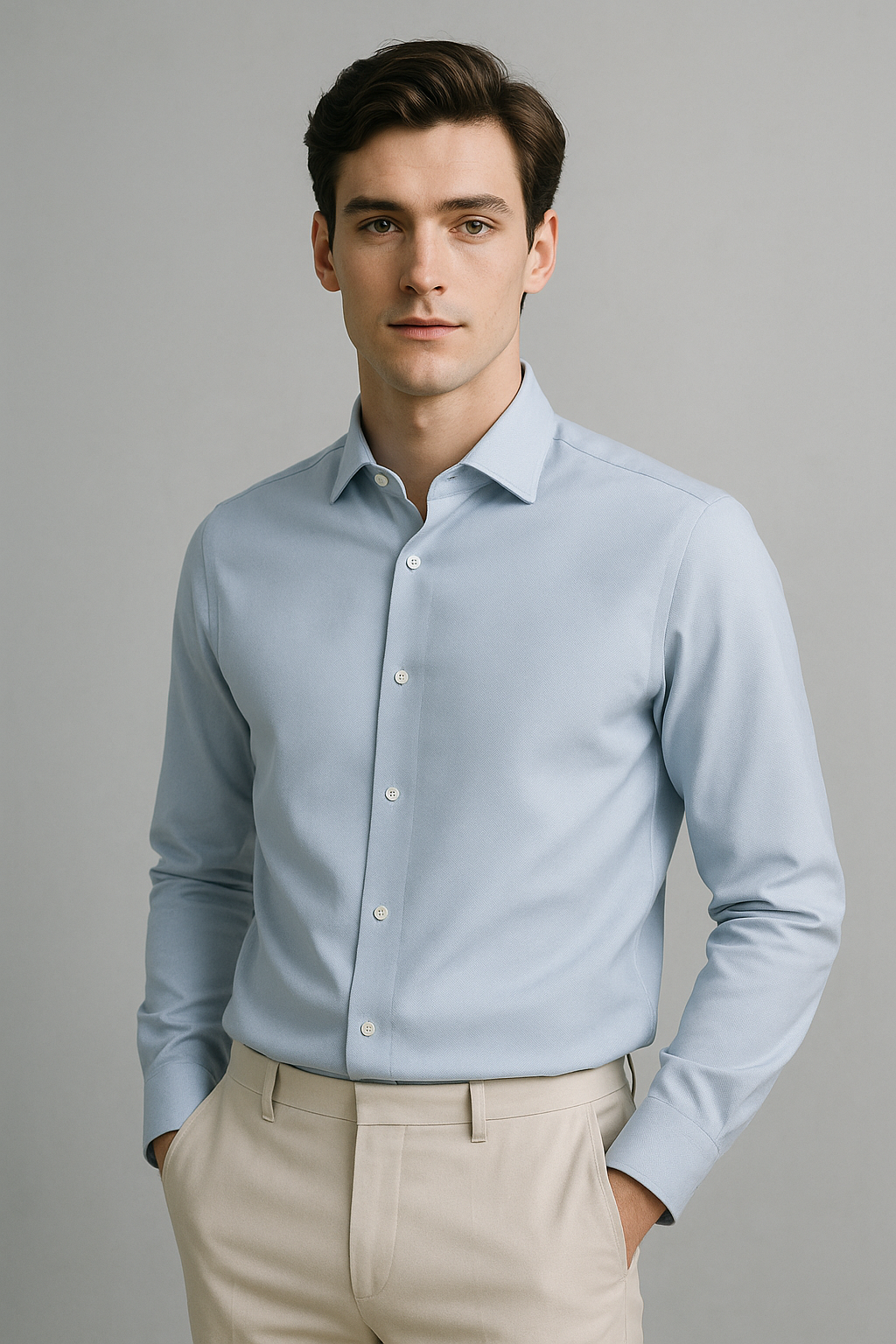 Mavi Nano Care  Su ve Leke İtici Ütü İstemeyen Gömlek