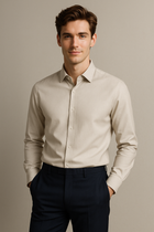 Taş Rengi Nano Care  Su ve Leke İtici Ütü İstemeyen Gömlek