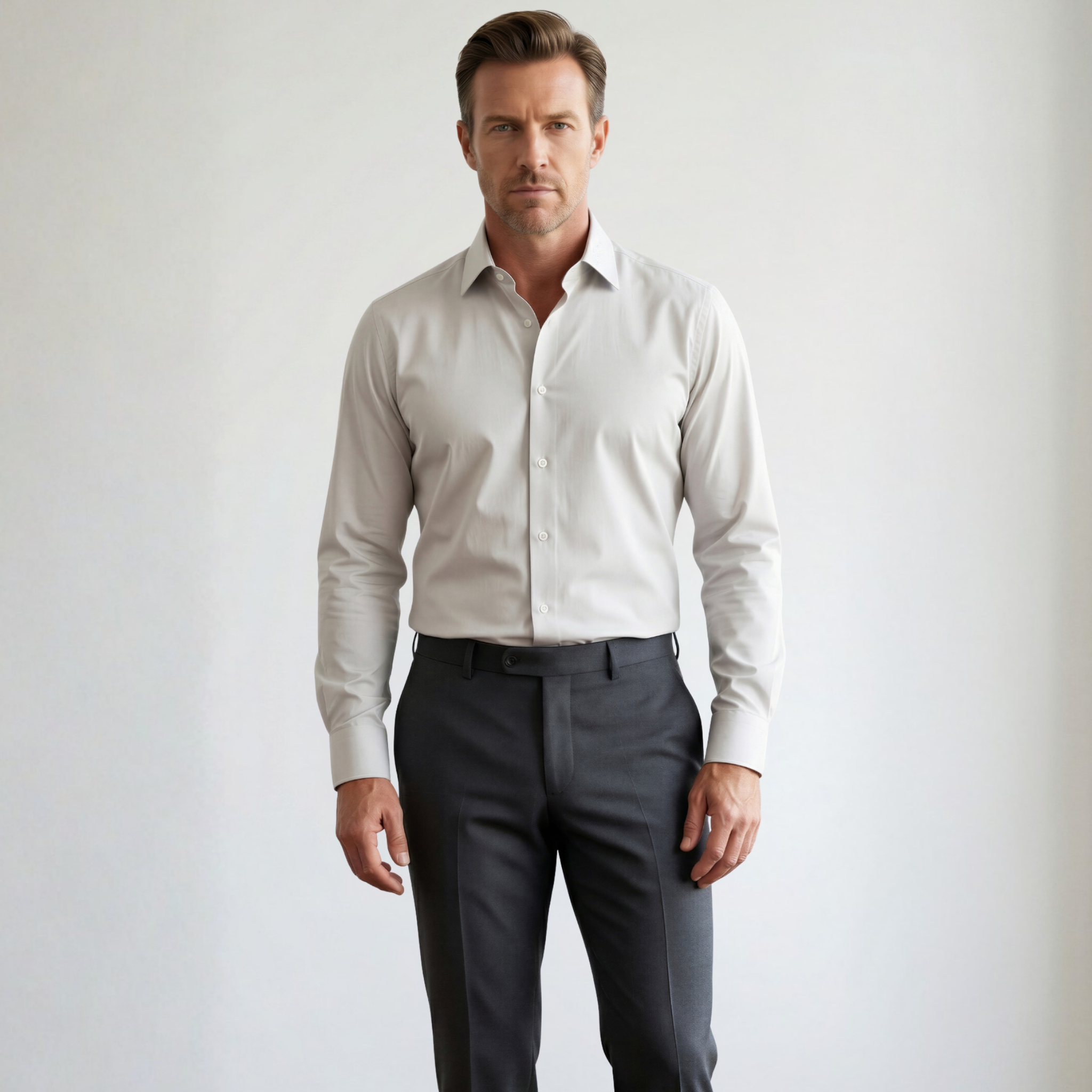 Taş Rengi Nano Care  Su ve Leke İtici Ütü İstemeyen Gömlek