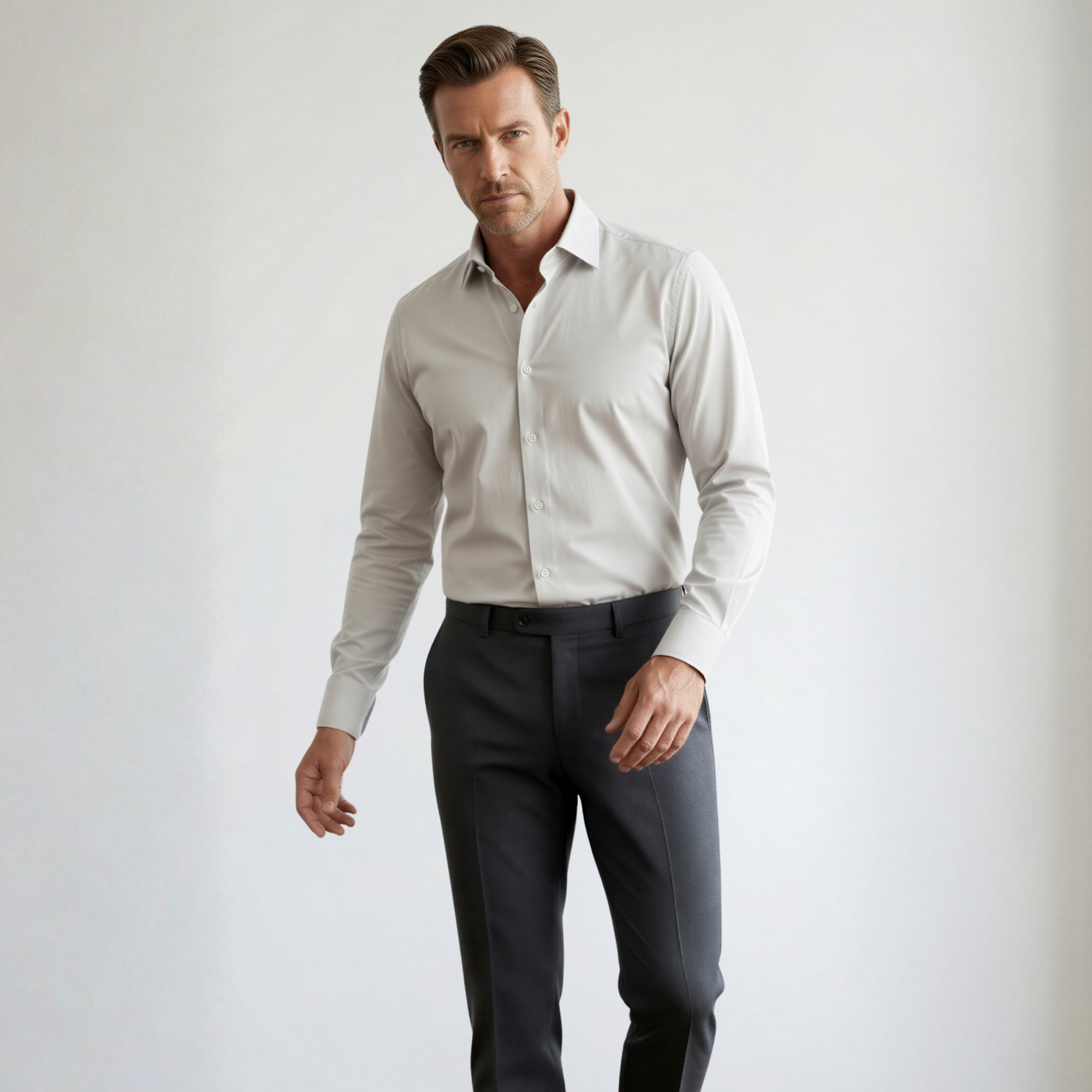 Taş Rengi Nano Care  Su ve Leke İtici Ütü İstemeyen Gömlek