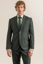Açık Yeşil %100 Pamuk Saten Non-Iron Ütü Istemeyen Casual Cepsiz Modern Fit Gömlek